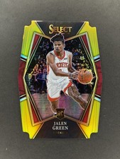 2021 Select NBA Premier Level Jalen Green #190 Gold Prizm Die-Cut /10 Rookie RC