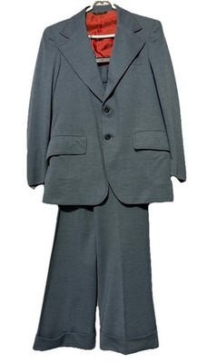 Lee Wald Tailored Clothing Women 2 Pc PANT SUIT Gray Blazer M Slacks 28x30 Wool