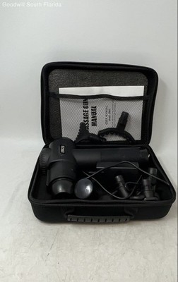 EM26 Black Lightweight Cordless Percussion Massage Gun With Case Not Tested