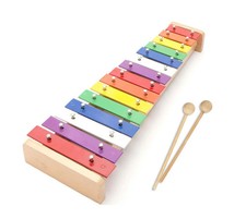 Wooden Xylophone Glockenspiel Musical Toy - 15 Tones for Kids' Fun
