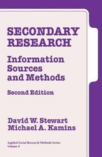Secondary Research Vol. 4 : Information Sources and Methods Paper