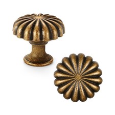 10 Pack Antique Brass Cabinet Knobs for Kitchen Cabinets and Dresser Drawers 65