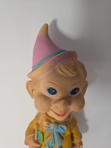 Vintage 14" Rubber Squeak Pinocchio Toy 1960s Still Squeaks! - Picture 2 of 9