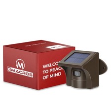 eMACROS Solar Wireless Driveway Alarm 1/2 Mile Long Range Motion Sensor for Lo