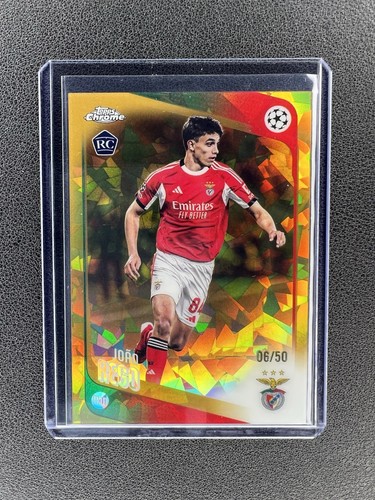 2025-26 Topps Chrome Sapphire Uefa Club - Joao Rego #168 Gold /50 (RC)