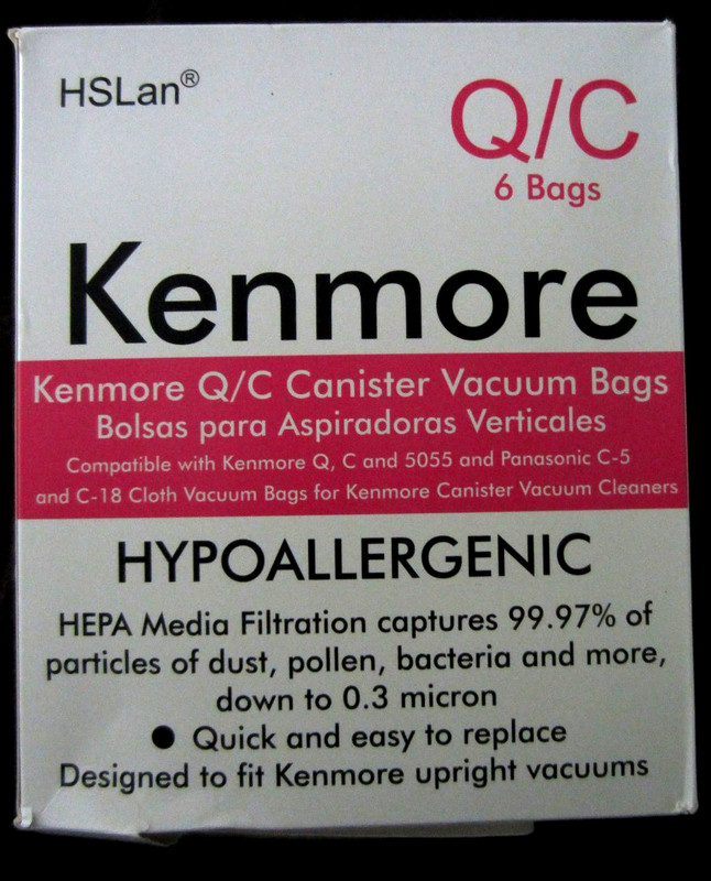 Kenmore 6 Pack Type Q/C HEPA Vacuum Bags for Canister Vacuums 5055 Panasonic C 5