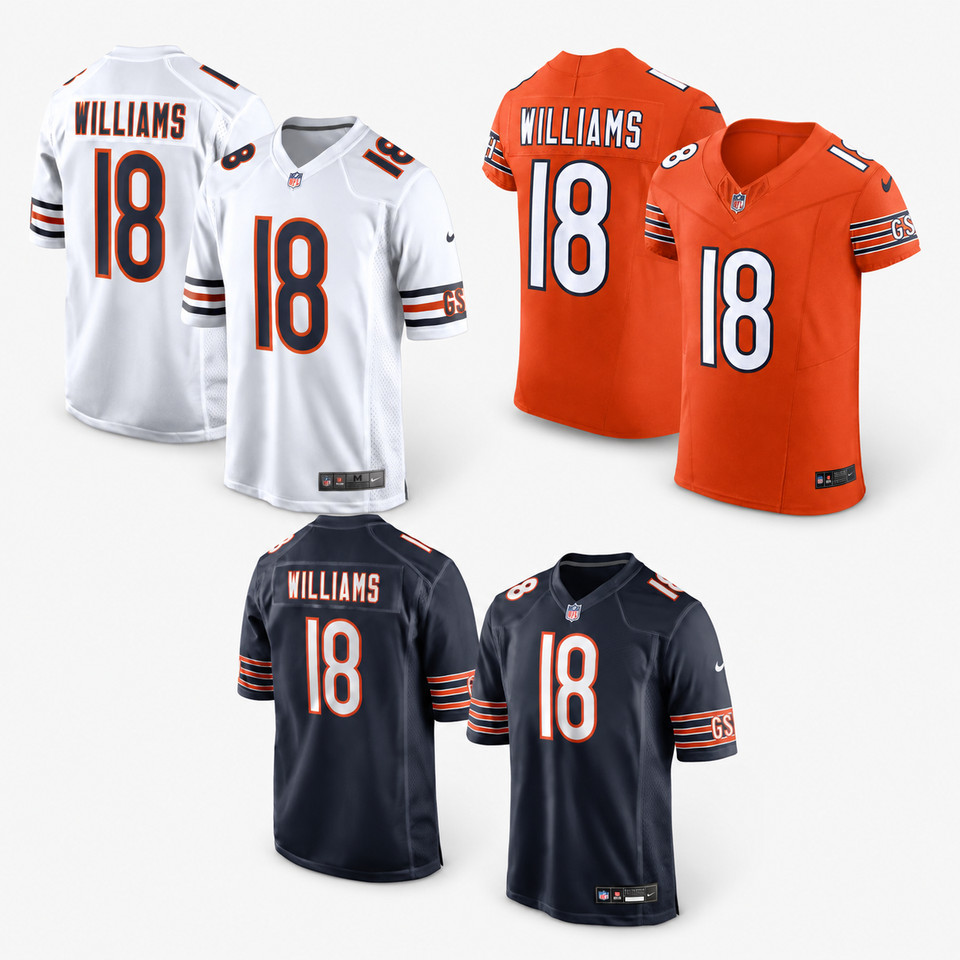 NWT Men's/Youth Bears #18 Caleb Williams Limited Game All Stitched Jersey