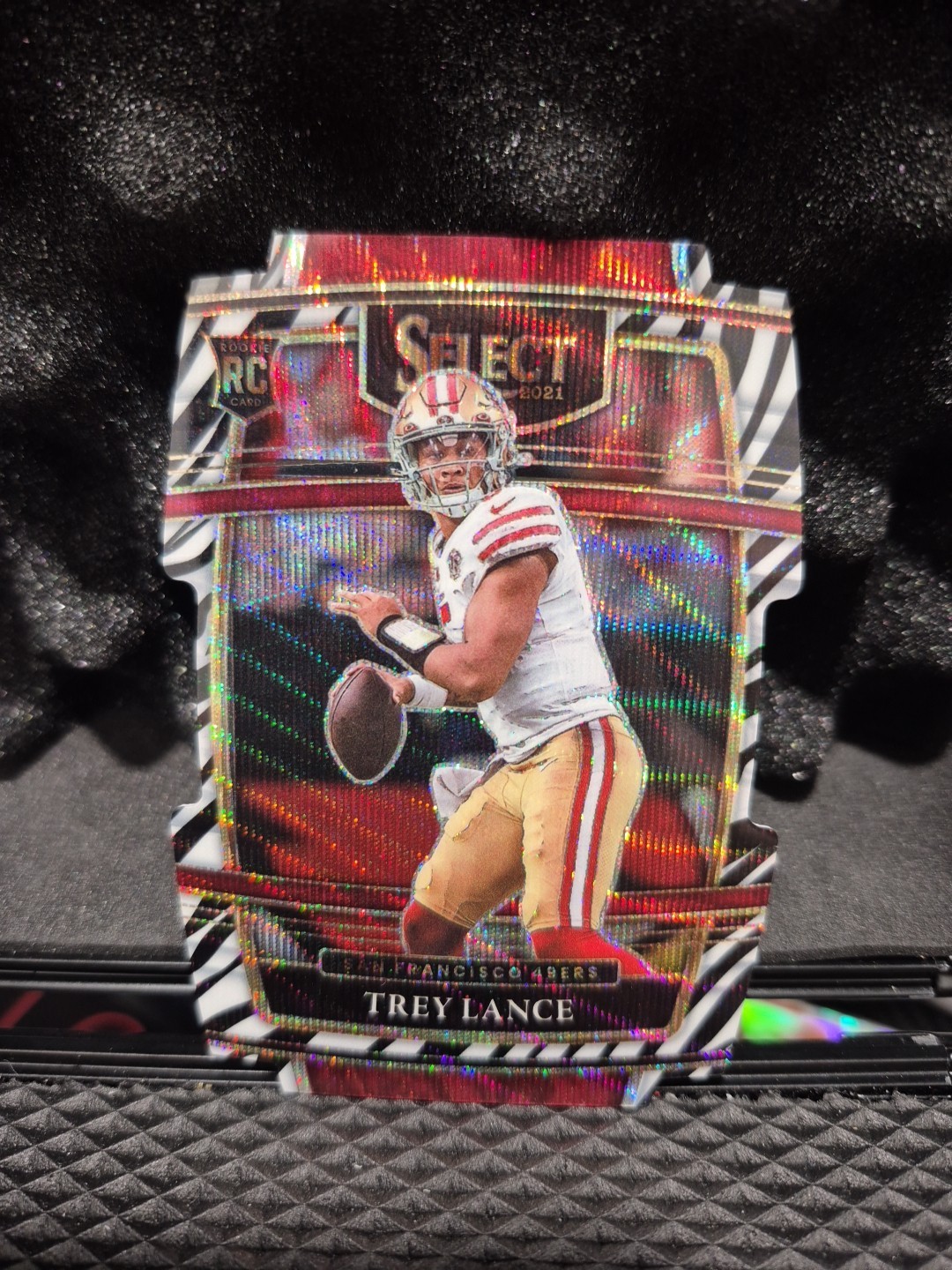 2021 Select Trey Lance Rookie Zebra Concourse Die-Cut San Francisco 49ers