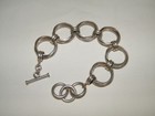 Vintage 925 STERLING SILVER "SILPADA" CIRCLE LINKS BRACELET Toggle Clasp 57g — photo 3