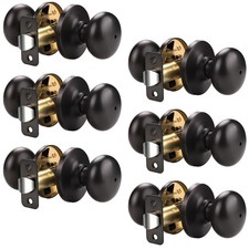 KNOBWELL 6 Pack Oil Rubbed Bronze Privacy Door Knobs Lockset Interior