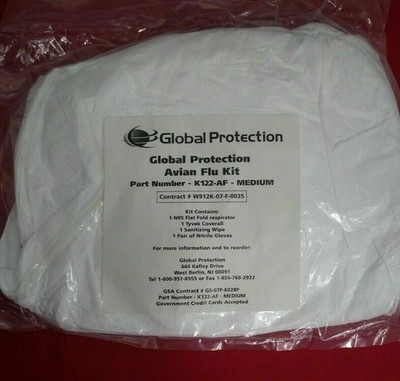 NEW Global Protection Avian Flu Kit / K122-AF / Medium / Infection Control Tyvek