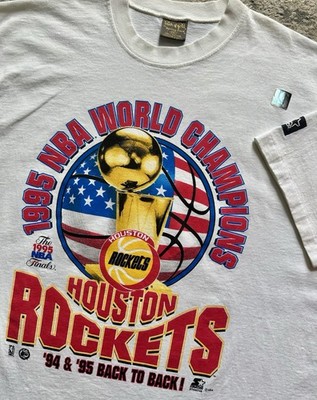 Vintage 1995 Starter Houston Rockets NBA Finals Championship T-shirt Sz XXL