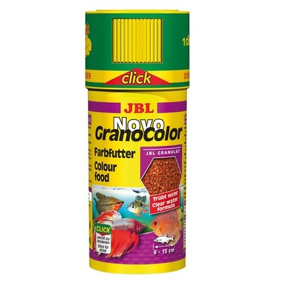 JBL NovoGranoColor Click 250 ml Farbfutter Fischfutter Granulat Guppys Platys