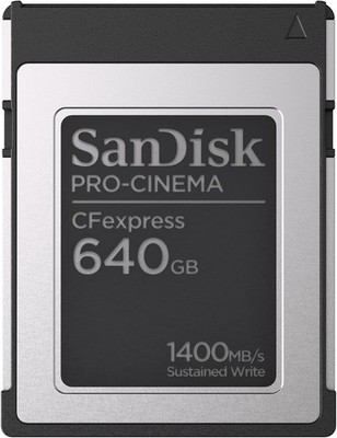SanDisk PRO-CINEMA 640 GB CFexpress-Karte Typ B, Makellose 8K-Videoaufnahme