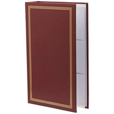 3-Ring Photo Album 300 Pockets Hold 4x6 300 4"x6", Burgundy Red