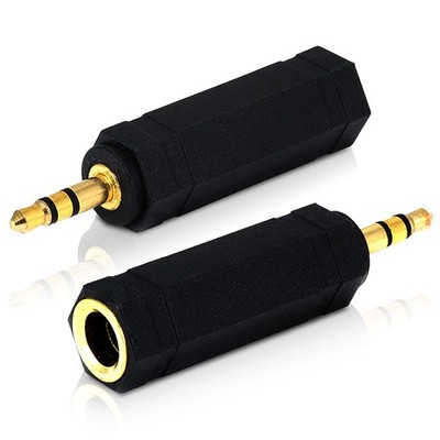 2pcs 3 5mm Plug to 6 35mm Socket 1 8 4 in Stereo Audio Jack Adapter Connects
