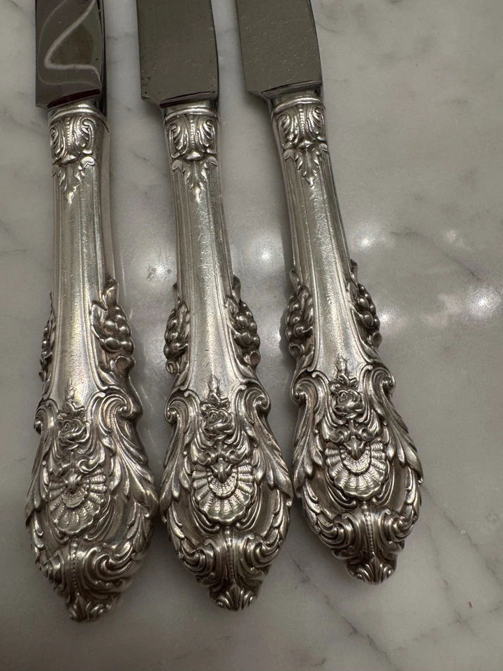 Sir Christopher by WALLACE Sterling Silver Knives — Set Of 3 - Image 3 of 4