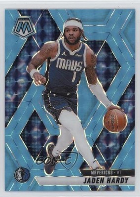2024-25 Panini Mosaic Fluorescent Blue Mosaic Prizm 53/75 Jaden Hardy #99 0l1