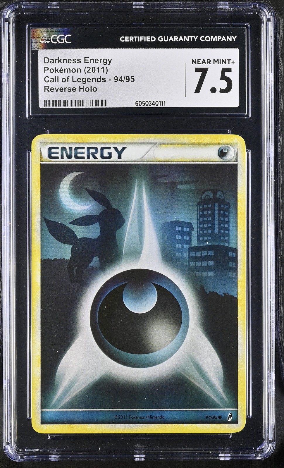 CGC 7.5 Darkness Energy 2011 Call of Legends 94/95 Reverse Holo Pokemon Card psa