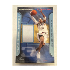 Fleer 2003-04 over sized 5x8 Flair Sweet Swatch Allen Iverson HM Jersey 1 of 130