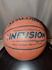 Spalding Infusion NBA Basketball Durable Outdoor Cover Built In Micro Pump Sz 7