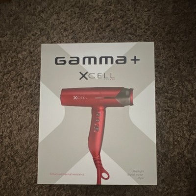 GAMMA+ XCell Professional Hair Dryer Red 1 Year Manufacturer Warranty