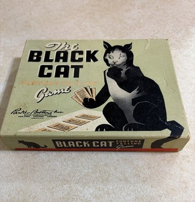 RARE 1940s Black Cat Fortune Telling Game!! Parker Bros Salem. One