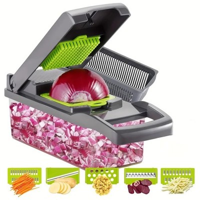 15 In 1 Fruit Vegetable Slicer Cutter Food Onion Veggie Dicer Chopper Kitchen