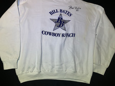 Vtg Dallas Cowboys Sweatshirt Size XXL Cowboy Ranch Bill Bates 40 Autographed