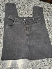 Vintage 90’s Sostanza Women’s Black Skinny Jeans Size 11, 29 Inch Inseam