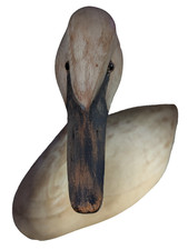 Wood  Hand Carved Swan by Laura Cosner of New Hope, Pa.  Dated 1985
