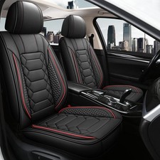 HAIYAOTIMES Leather Car Seat Covers Front Pair, Waterproof Faux Leather Seat ...