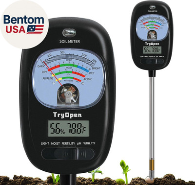 7-In-One Soil Test Kit, Soil Moisture Meter/Ph Meter/Sunlight Intensity/Fertilit