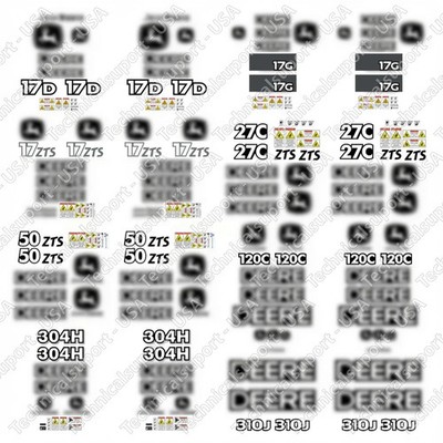 Laminated External Decal Set for John Deere 710D Loader Vinyl Label Sticker Kit