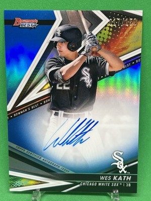 2022 Bowman's Best of Blue Refractor /150 Wes Kath #B22-WK Auto