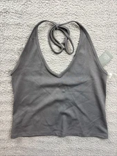 Wild Fable Womens XXL Gray Interlock Halter Cami Tank Top