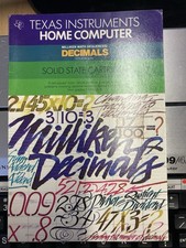 Cartuccia Texas Instruments Ti-99/4a DECIMALS con manuale testata funzionante