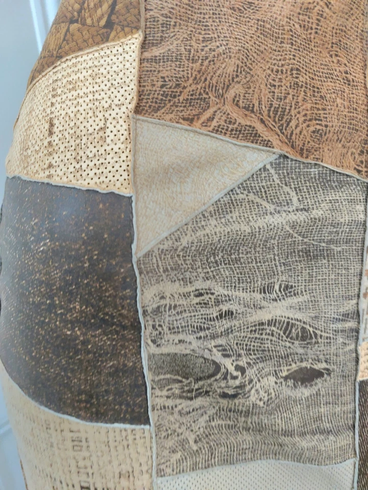 Roberto CAVALLI Vintage Skirt Suede Leather Patchwork Size S UK 10 Maxi YTK - Image 3 of 4