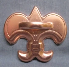 COPPER COOKIE CUTTER   fleur-de-lis  BSA  Boy Scout of America  arrowhead symbol