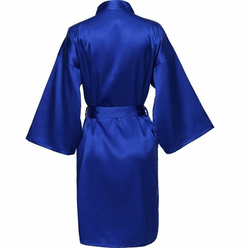 Woman Plain Silk Satin Robes Bride Bridesmaid Robe Bridal Wedding Gown Sleepwear eBay