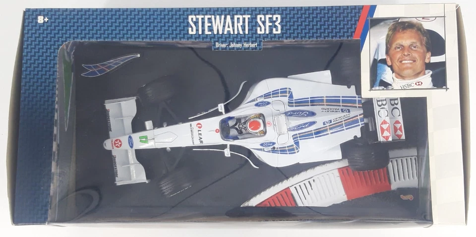 Ford F1 Stewart SF3 Johnny Herbert Scala 1:18 Mattel Hot Wheels racing - Immagine 2 di 4