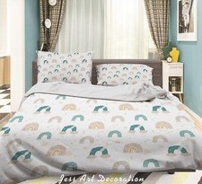 3D Fresh Rainbow Pattern Kids Quilt Cover Set Duvet Cover Bedding Pillowcases