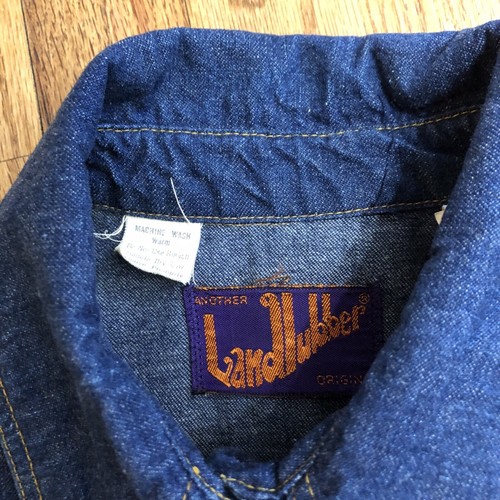 70s Vintage Landlubber Jean Denim Snaps Midi Western Womens Shirt Dress Size 5 - Picture 4 of 14