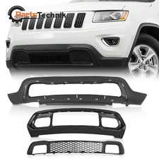 For 2014 2015 2016 Jeep Grand Cherokee New Front Bumper Cover Kit Black Textured