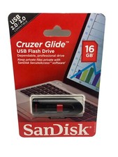 16 GB SCAN DISK Cruzer Glide USB 2.0/3.0 Flash Drive Secure Access 2013 New