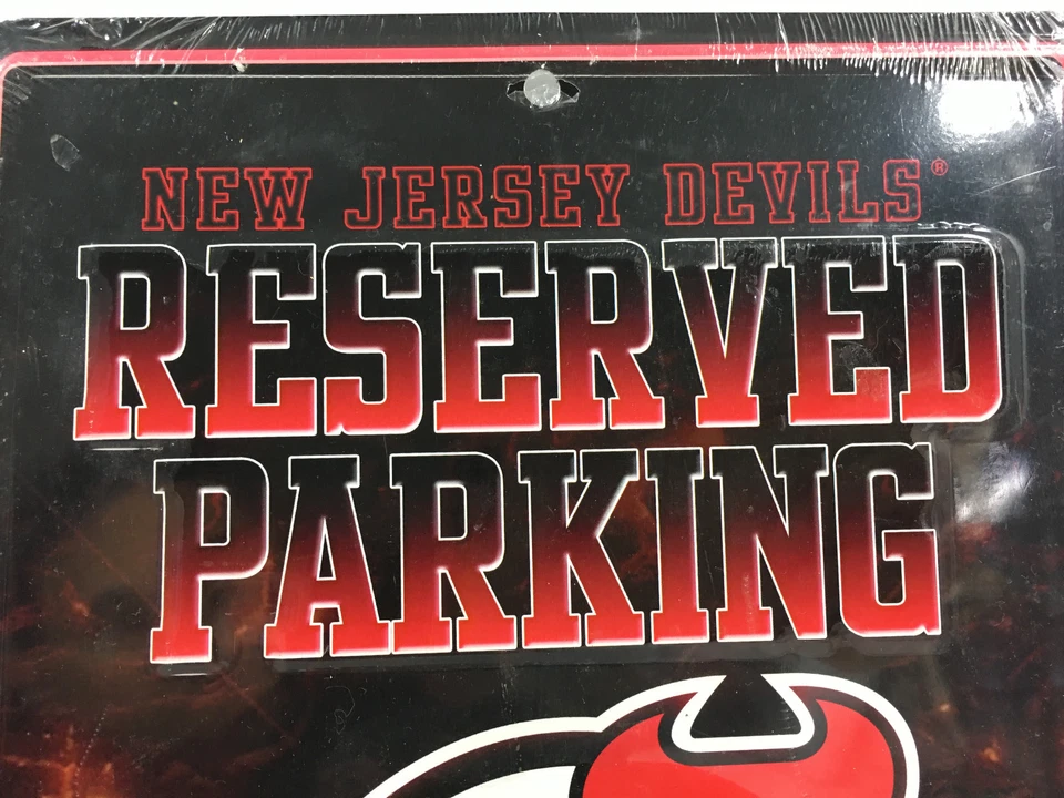 NHL New Jersey Devils Official "Reserved "Parking" plaque (Metal, Sealed New) - Image 4 of 4