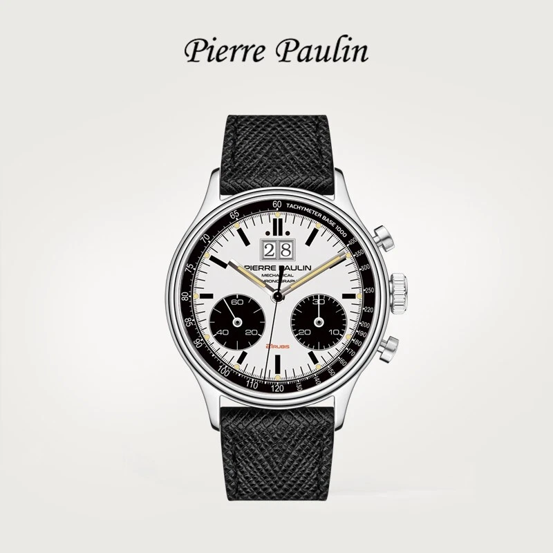 MERKUR Men Chronograph Watch Panda Manual Wind Mechanical Watches Luminous TY29