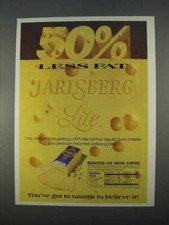 1996 Jarlsberg Lite Cheese Ad - 50 Less Fat