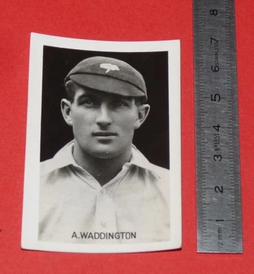 CRICKET CHUMS CRICKETERS 1923 REAL PHOTO #15 A. WADDINGTON ENGLAND YORKSHIRE - Photo 1/2