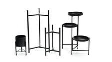 DIPAMKAR Black Plant Stand Metal Plant Stand for Indoor Outdoor Use